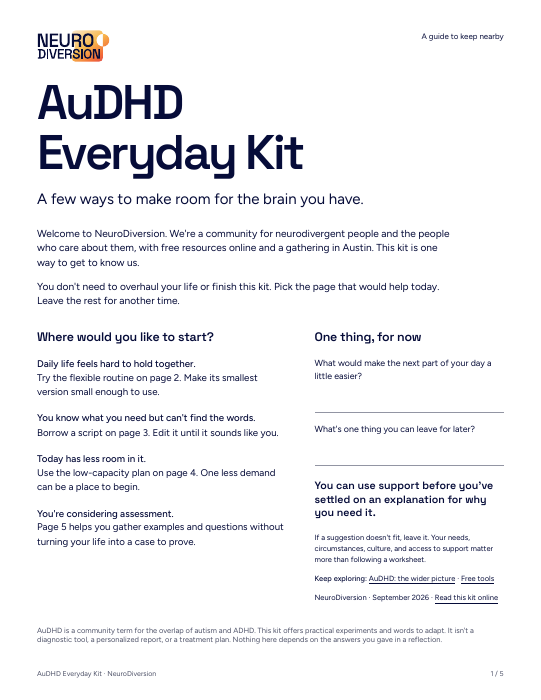 Cover of the AuDHD Everyday Kit
